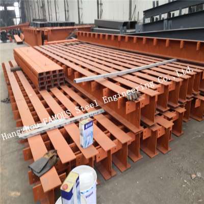 Prefabricated Q355b Strength Galvanized Structural Steel Fabrications Steel Member Surface Painting